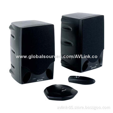 15W Wireless Splash-proof Stereo Loudspeakers for TVs, Radios with 915MHz Transmitter